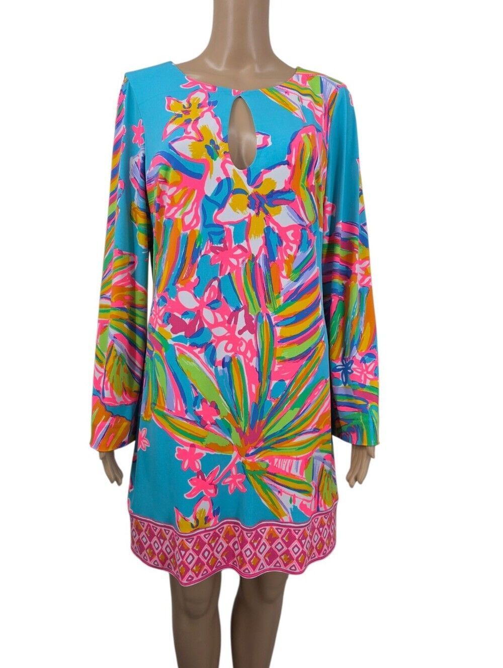 Lilly Pulitzer Fairfield Tunic Shift Dress Sea Blue Summer Haze Small